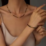 Titanium Steel Colorful Evil Eye Star & Pearl Choker Necklace | 18K Gold-Plated Boho Jewelry - Image 5