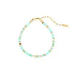 Natural Stone Beaded Choker Necklace | 18K Gold-Plated Titanium Steel Jewelry - Image 7