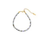Natural Stone Beaded Choker Necklace | 18K Gold-Plated Titanium Steel Jewelry - Image 6