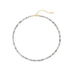 Natural Stone Beaded Choker Necklace | 18K Gold-Plated Titanium Steel Jewelry - Image 2