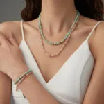 Natural Stone Beaded Choker Necklace | 18K Gold-Plated Titanium Steel Jewelry - Image 5