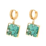 Luxury Natural Stone Stainless Steel Necklace | 18K Gold-Plated Gemstone Pendant - Image 5