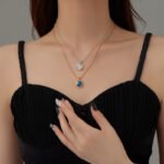 Premium Starry Ocean Round Pendant Necklace | 18K Gold-Plated Stainless Steel Jewelry - Image 2