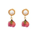 Luxury Dried Rose Baroque Pearl Jewelry Set | 18K Gold-Plated Stainless Steel - Image 5