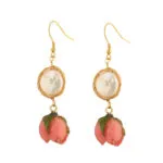 Luxury Dried Rose Baroque Pearl Jewelry Set | 18K Gold-Plated Stainless Steel - Image 4