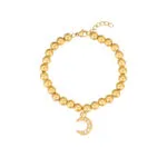 Stainless Steel Pave Diamond Sun & Evil Eye Bracelet | 18K Gold-Plated Luxury Jewelry - Image 4